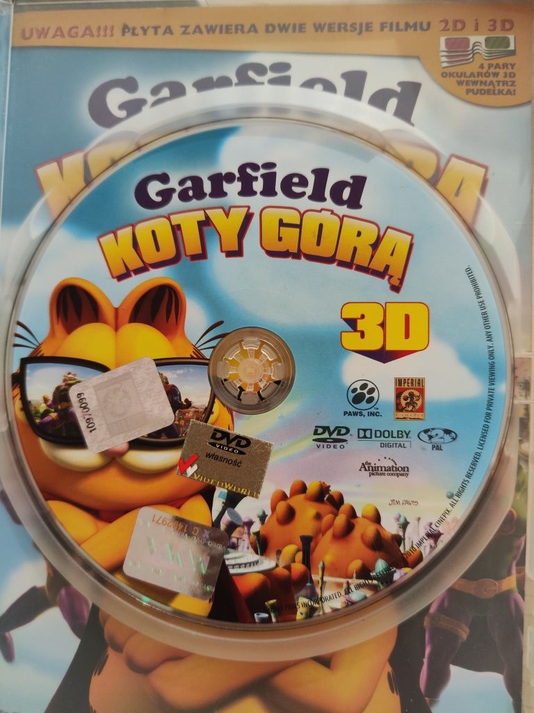 Garfield Koty górą 3D - płyta DVD bajka