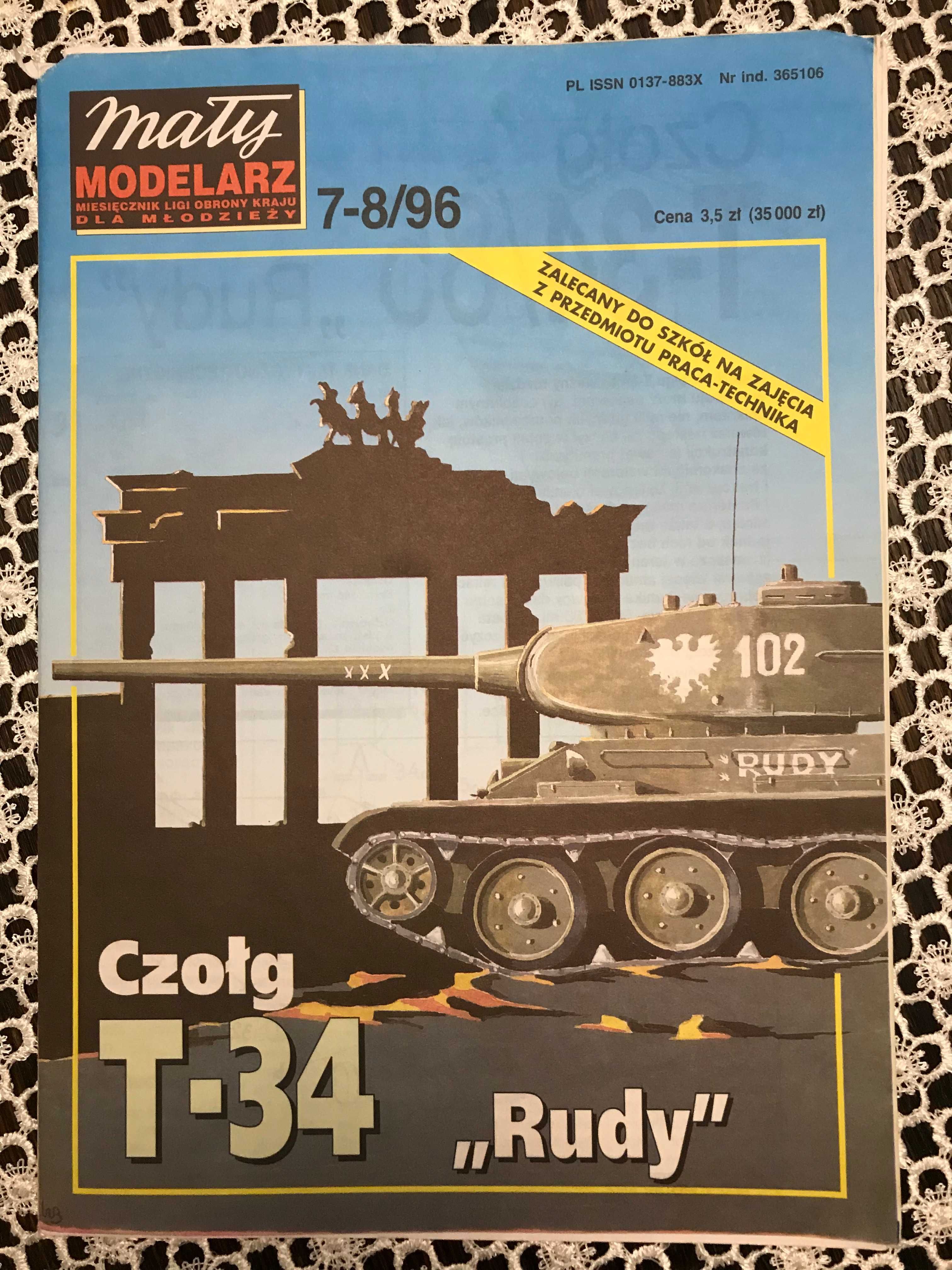 Mały Modelarz rok.1996, 07-08, Czołg T-34 "Rudy"