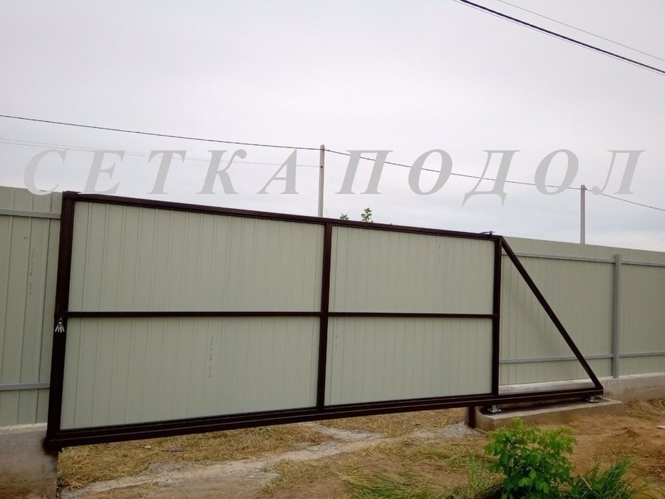 Забор металлический штакетник паркан ворота профнастил пвх сетка