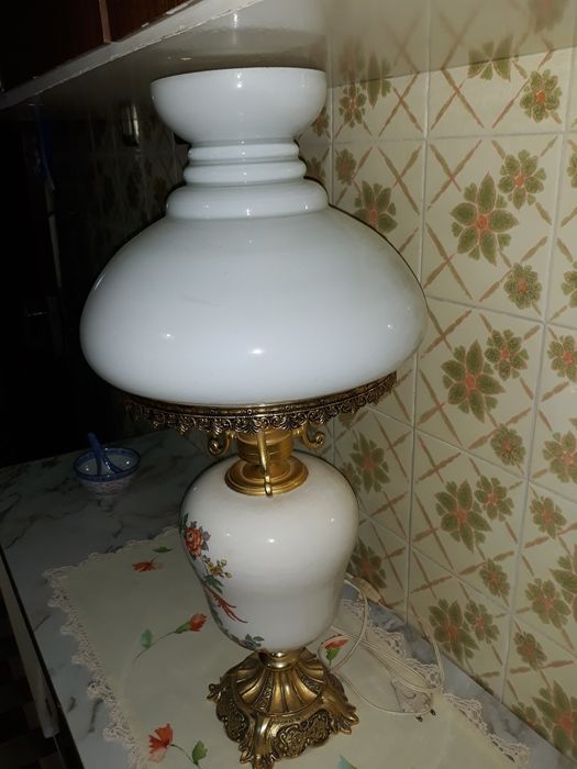 Candeeiro louça antigo