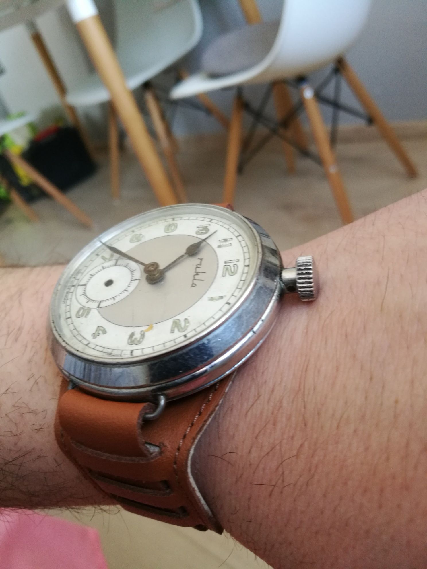 Pasówka zegarek kieszonkowy Ruhla 50mm