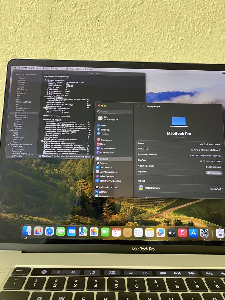 Macbook Pro 16" 2019 i7-9750H 16/512Gb ІДЕАЛ 216 ЦИКЛІВ