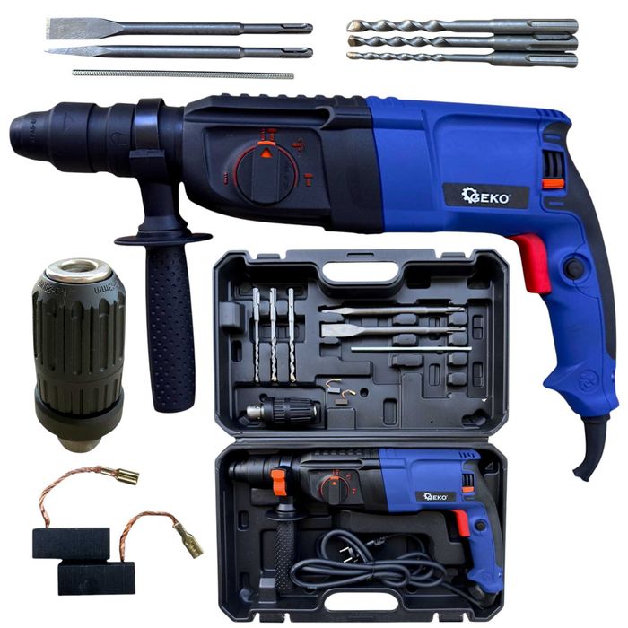 Młotowiertarka udarowa SDS 800W młot udarowy mocny + walizka wiertła