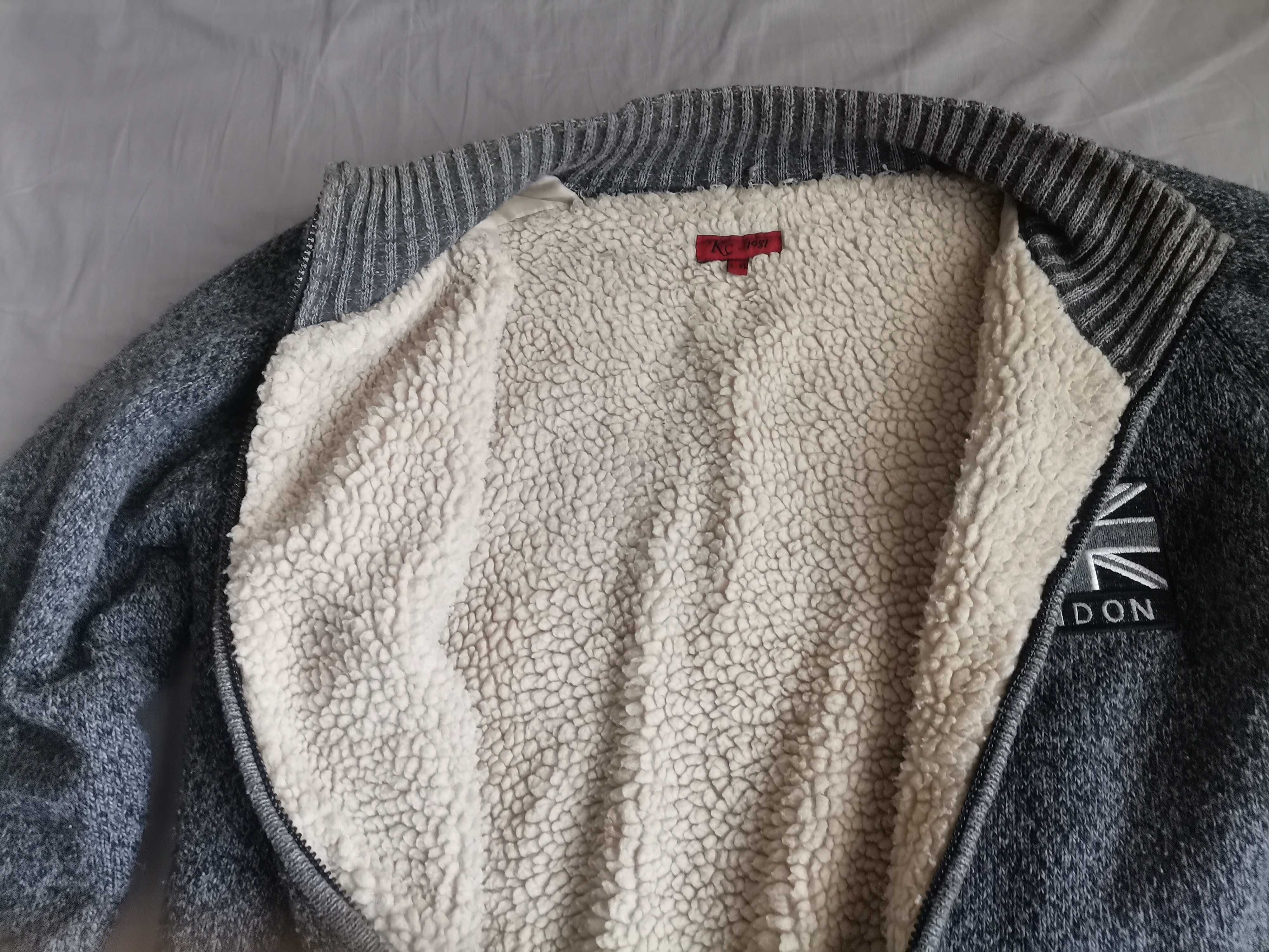 Sweter Męski z Kożuszkiem XL