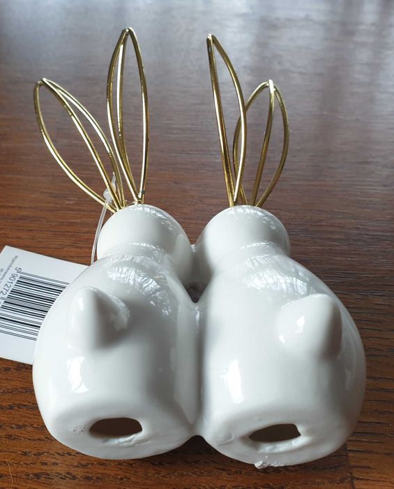 Zające ozdobne * ceramiczne * nowe