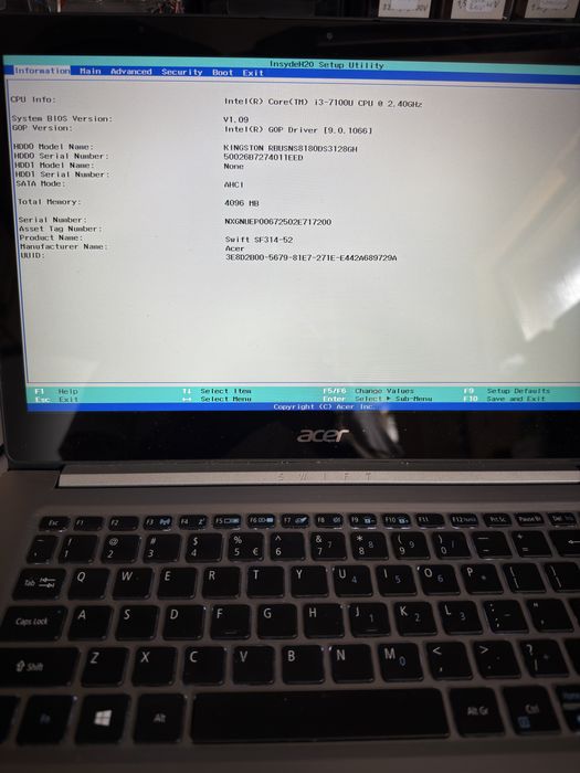 ACER SWIFT 14" laptop