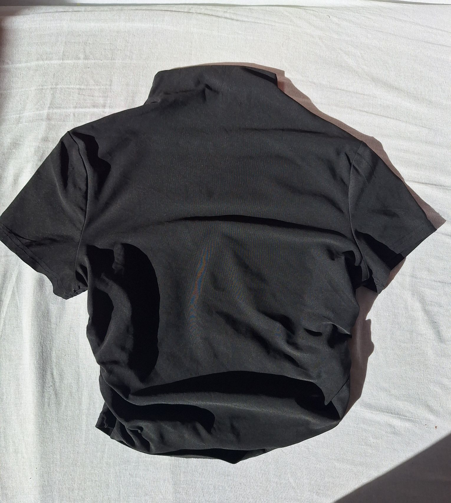 Bluzka crop top krótka koszulka cyrkonie