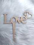 Toper drewniany Love na tort