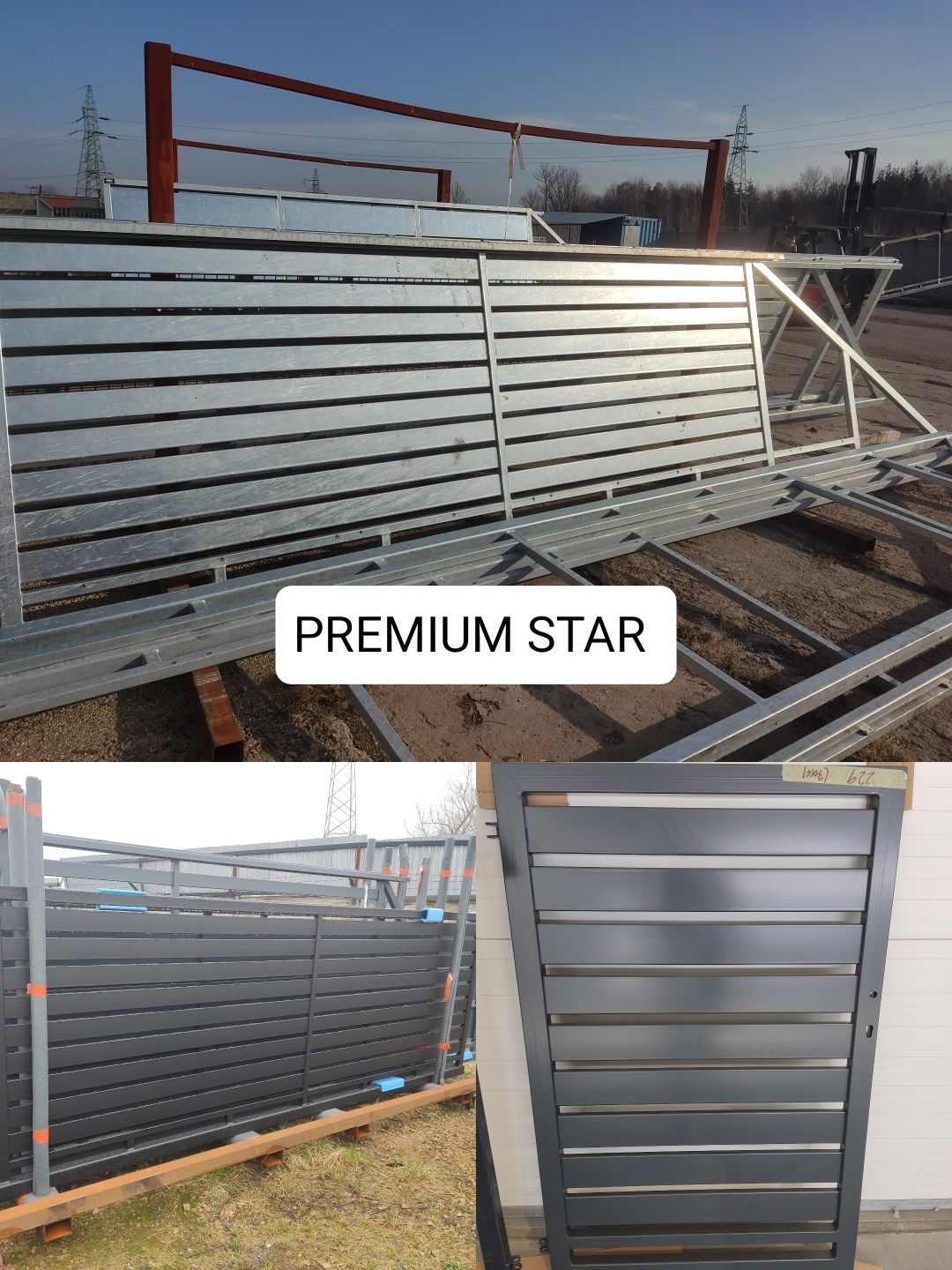 Brama przesuwna palisadowa 4m PREMIUM STAR, 5m, 6m, 6,7 m i 7,5m wjazd