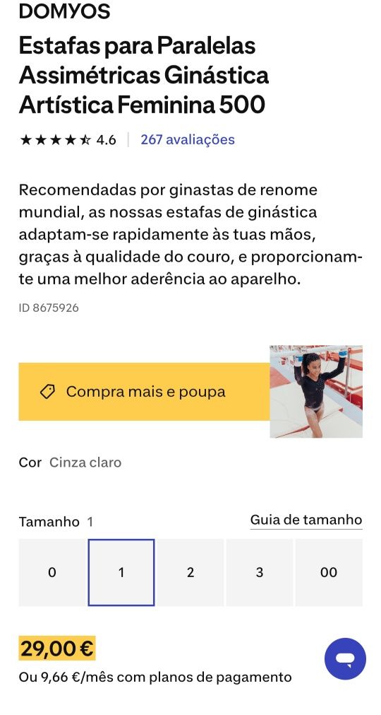 Estafas de Ginástica Artística Feminina