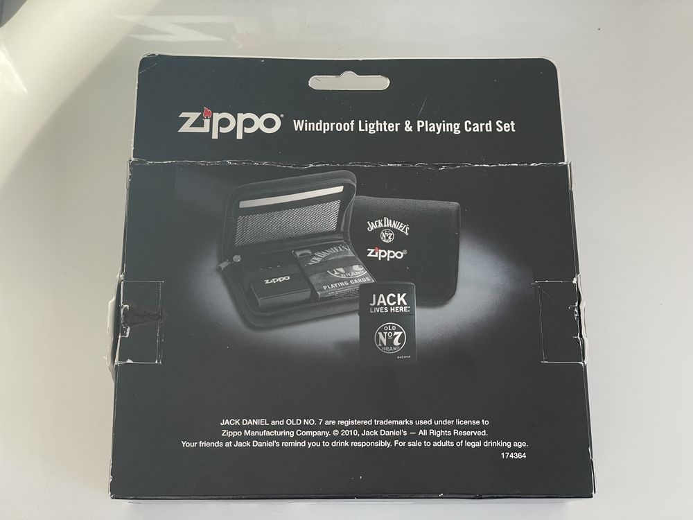 Zestaw Zippo Jack Daniel’s zapalniczka + karty do gry NOWY
