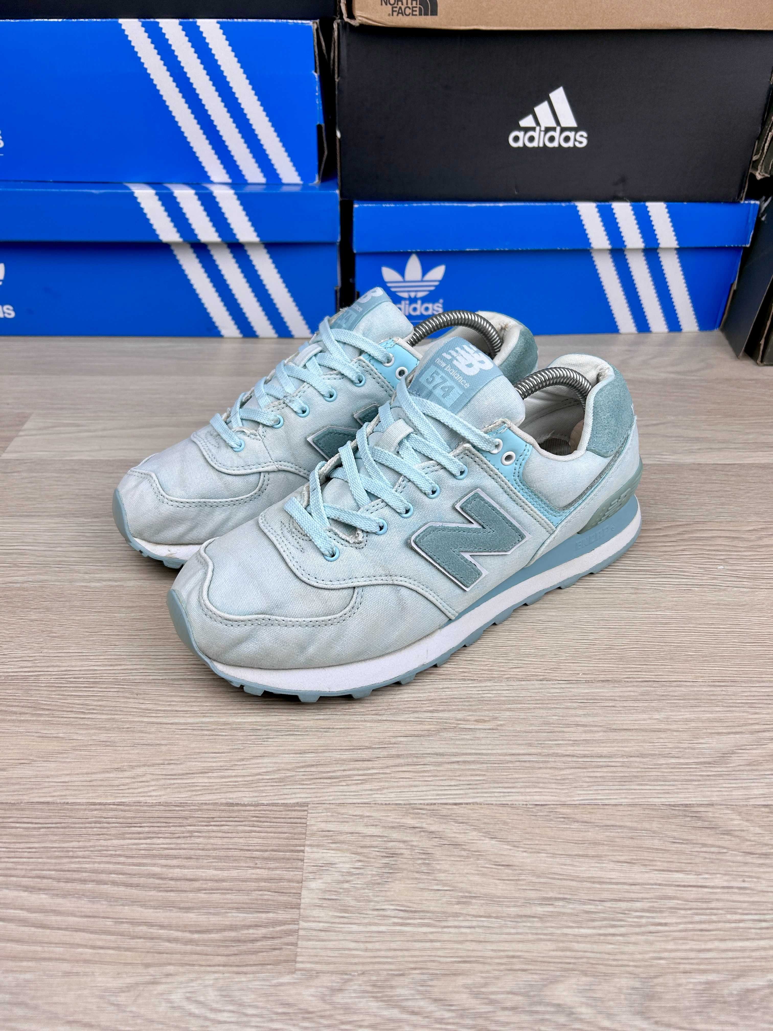 Кроссовки New Balance 574 женские голубые тканевые 40