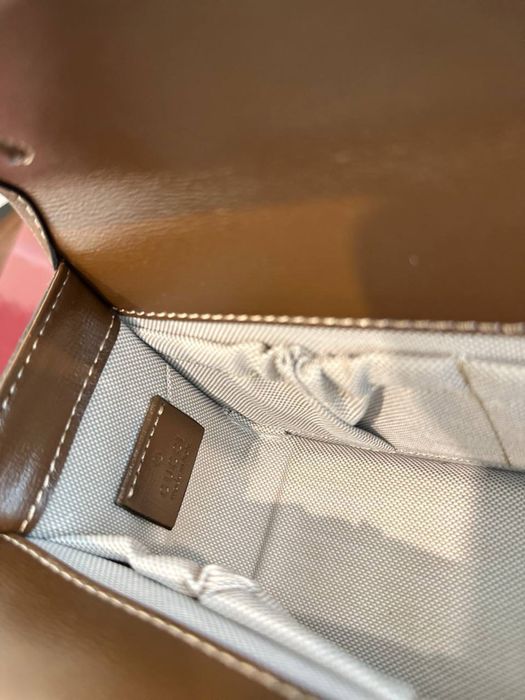 Gucci 1955 Horsebit Bag Monogram Canvas with Brown Leather Trim