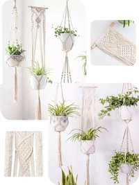 MACRAME Suporte planta pendurar vaso decoração casa flores corda