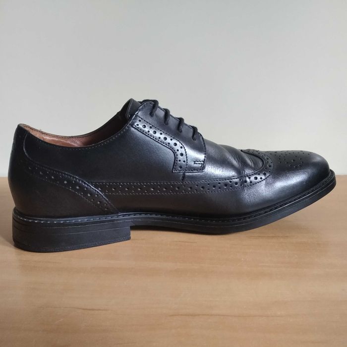 Męskie półbuty wizytowe broksy CLARKS skóra naturalna roz.eu-42.5