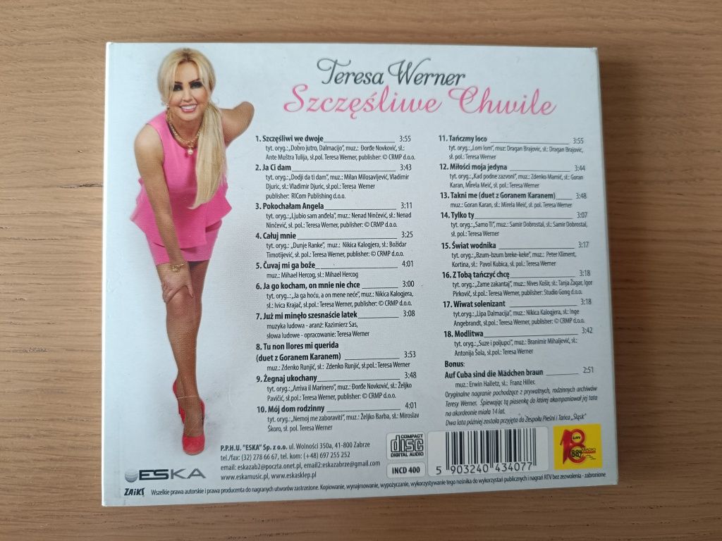 Teresa Werner Szczęśliwe chwile płyta CD + dodatek