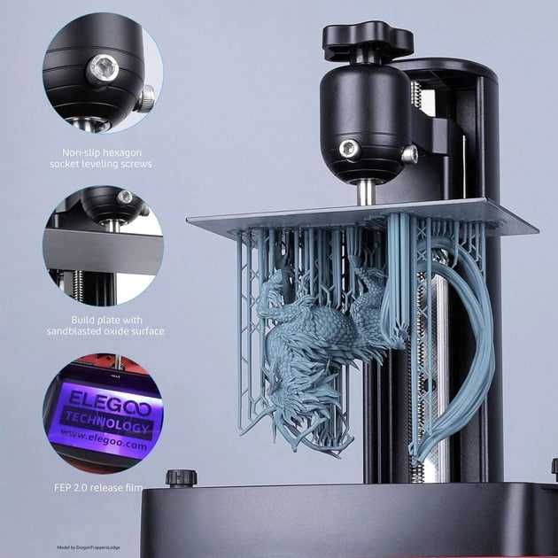 3D-принтер фотополимерный Elegoo Mars 3 Pro 4K 14x8x17 cм