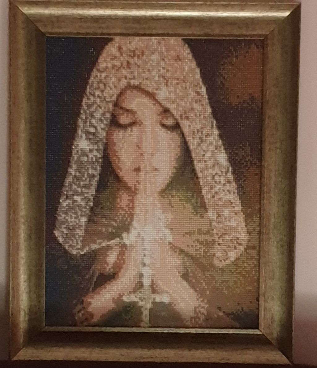 Алмазная вышивка, готовая картина "Молитва"