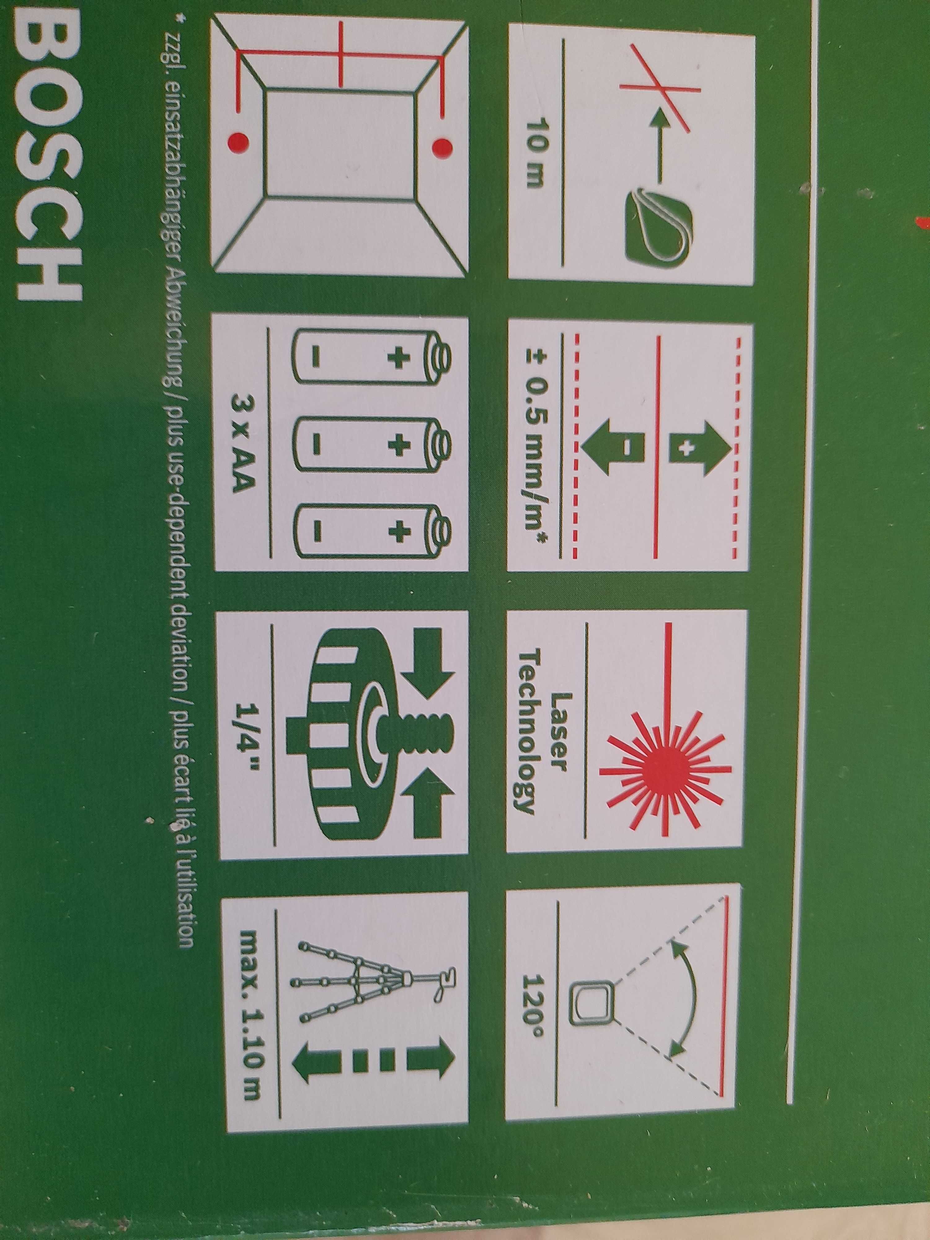 Laser krzyżowy Bosch Universal Level 2 – zestaw