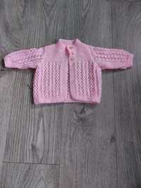 Sweterek niemowlecy jasny róż 62 68