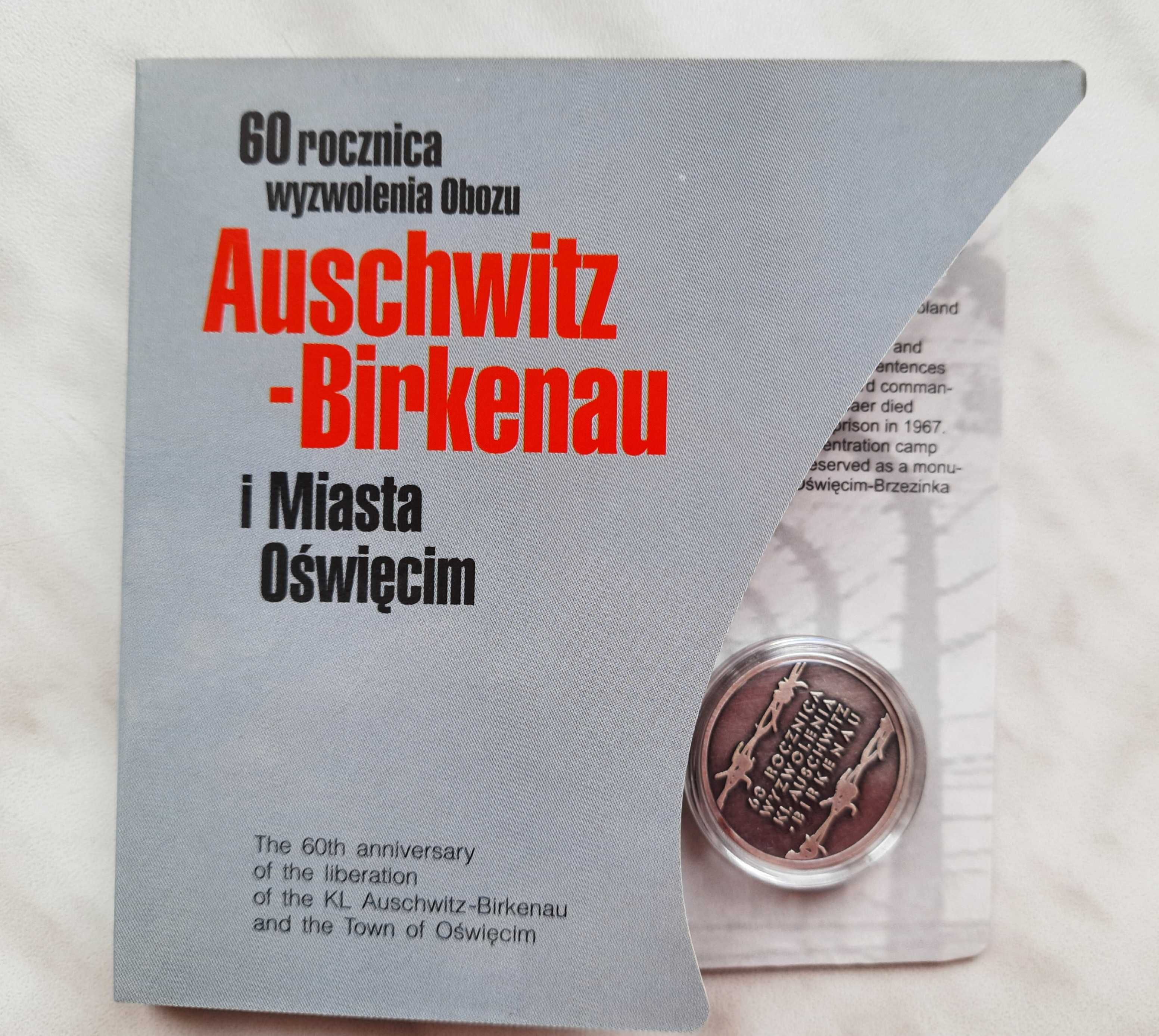 3 medale pamiątkowe: Auschwitz, rocznica wyzwolenia i rajd