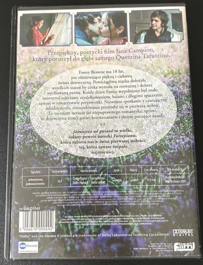 Jaśniejsza od gwiazd film dvd (jane campion, ben whishaw)