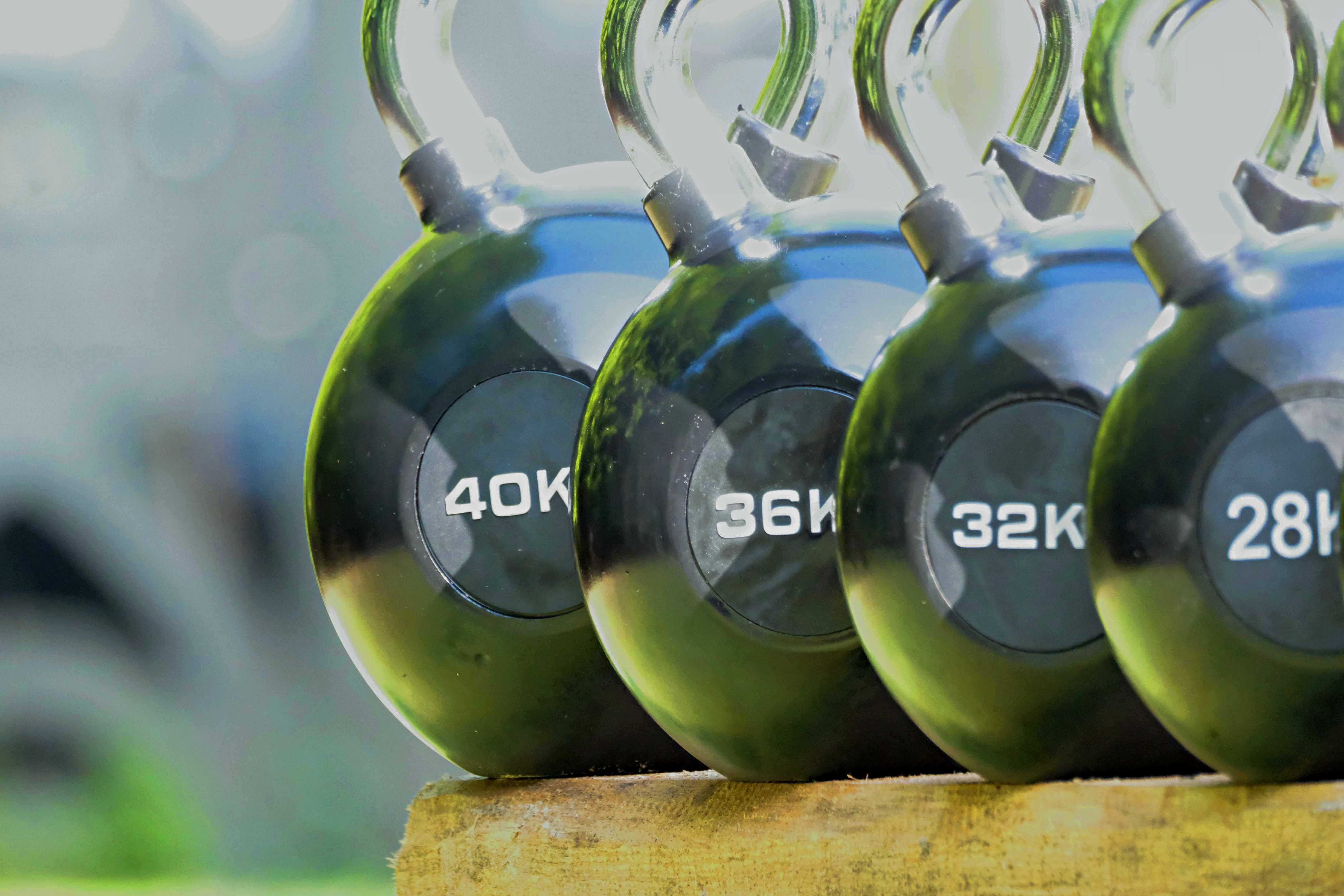 Kettlebells 4-40kg pełna guma chrom nowe