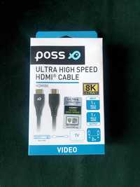 ! NOWY ! kabel HDMI ultra high speed marki "poss"