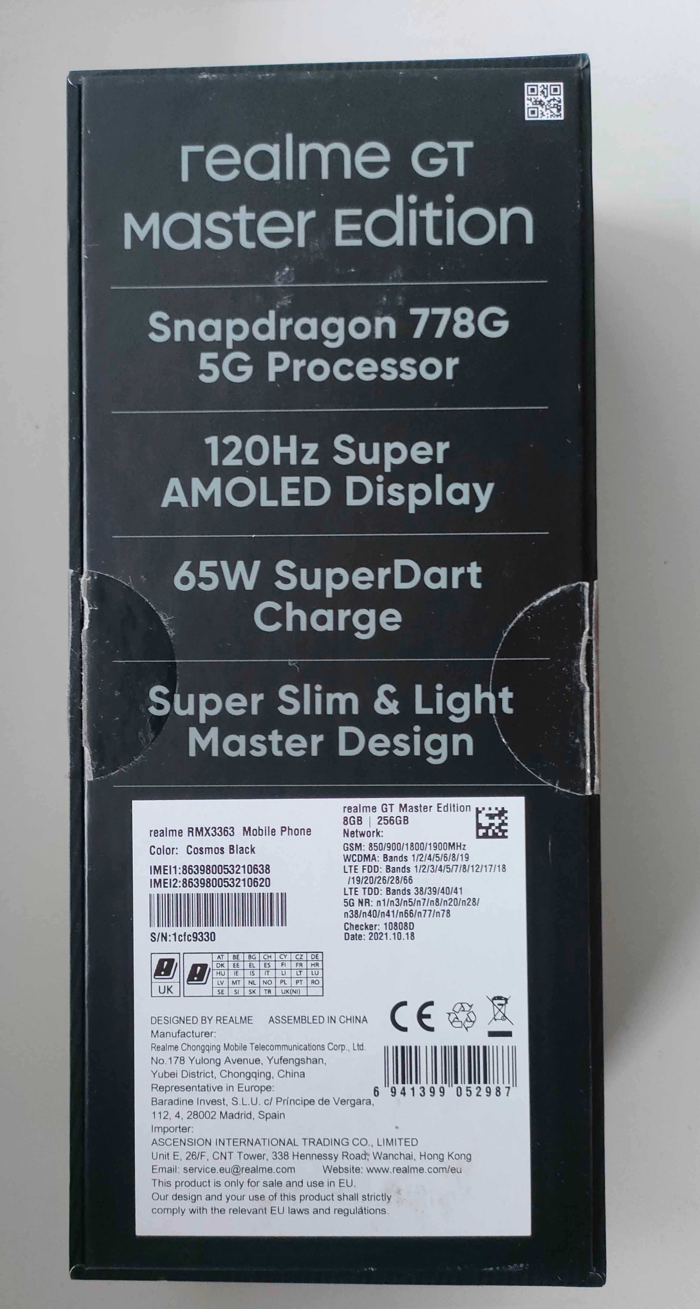 Realme GT Master 8+6/256GB RMX3363(Szkło hartowane prezent)