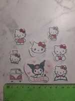 Naklejki Hello Kitty Kuromi 8 sztuk