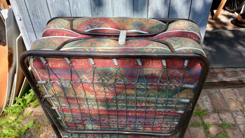 łóżko polowe składane 80x200cm. z materacem.