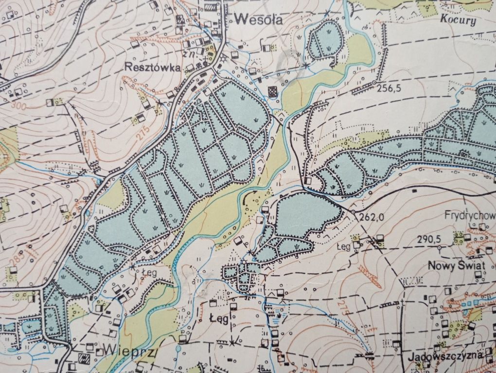 Mapa topograficzna powiat wadowicki arkusz nr 1