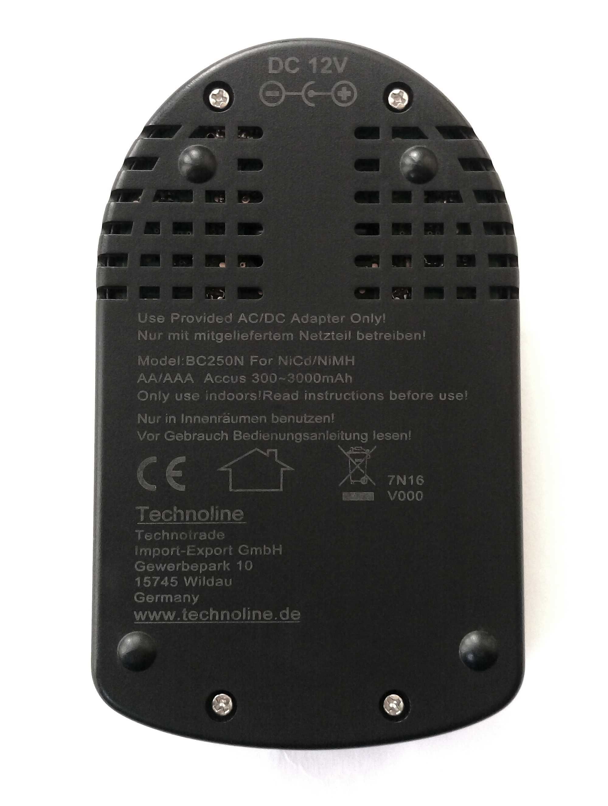 Новое немецкое зарядное Technoline BC250N пальчиковых AA AAA