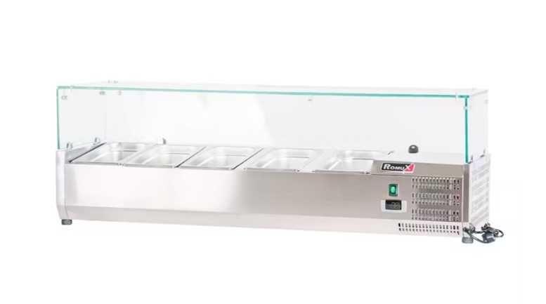 Vitrine refrigerada de ingredientes