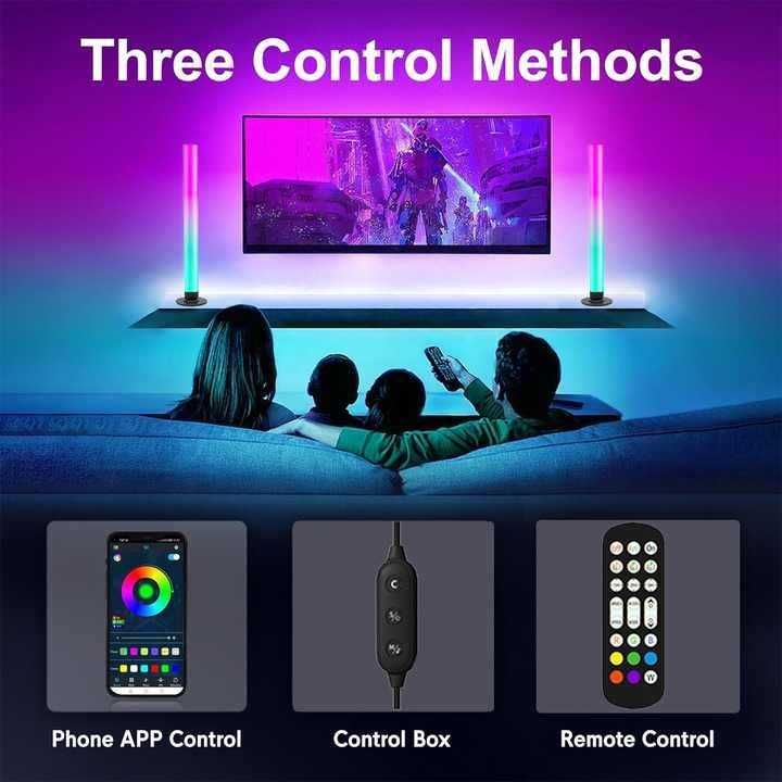 Фонове освітлення блогера. Дві настільні лампи USB RGB Bluetooth