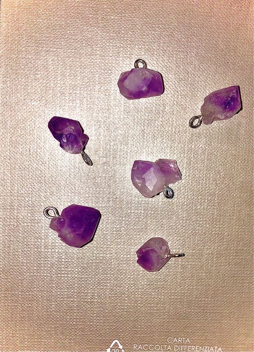 Naszyjnik księżyc ametyst amulet czakry handmade reiki ochronny