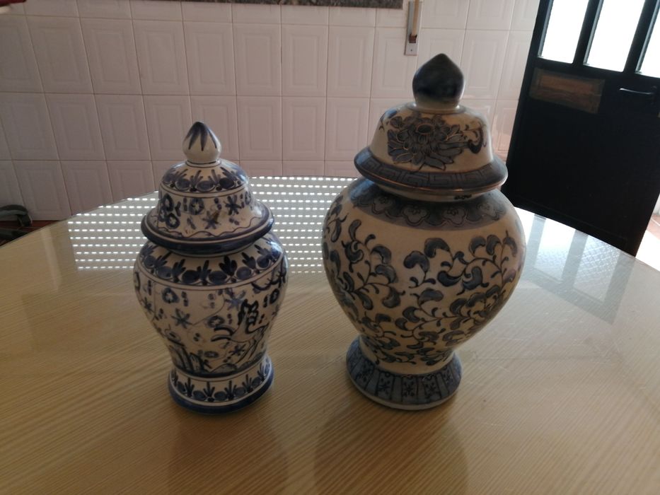 conjunto de 2 potes decorativos