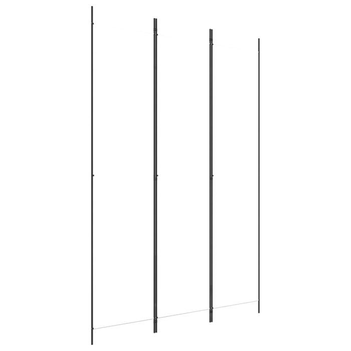 vidaXL Parawan 3-panelowy, biały, 150x220 cm, tkanina