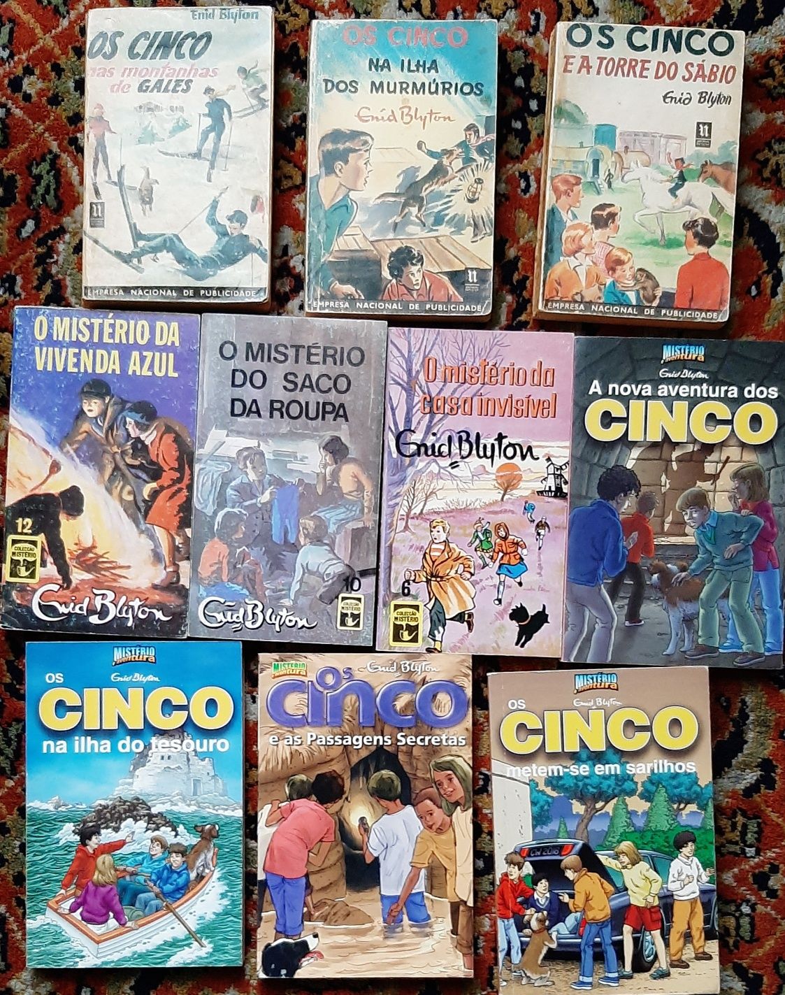 Livros dos Cinco de Enid Blyton e outros