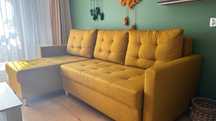 Musztardowy narożnik / sofa