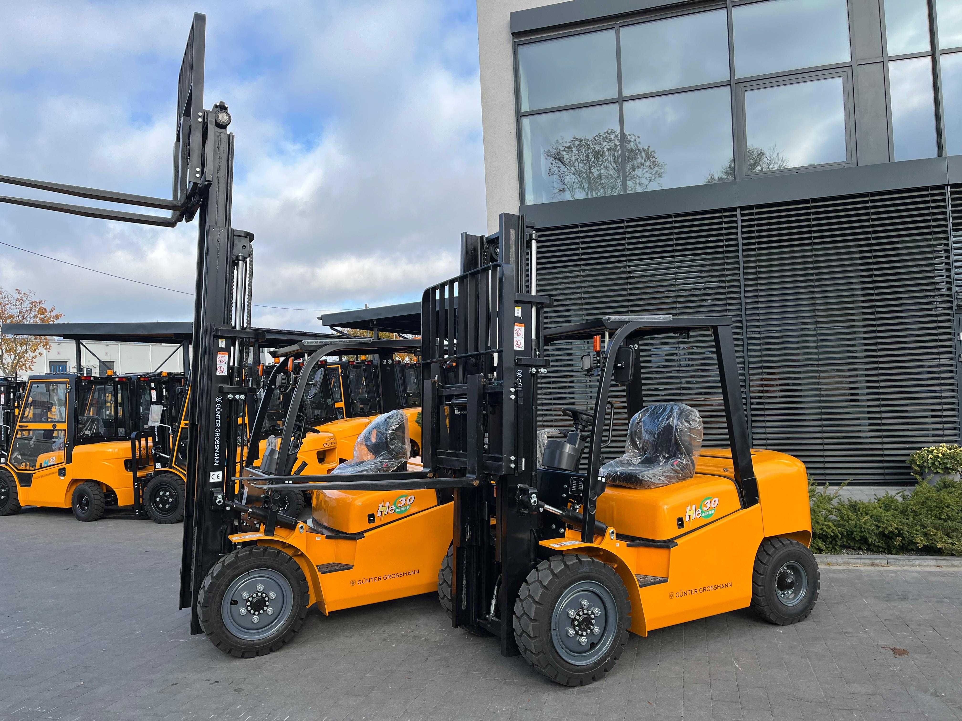 Nowy elektryczny wózek widłowy Gunter Grossmann 3T Triplex 4,8m