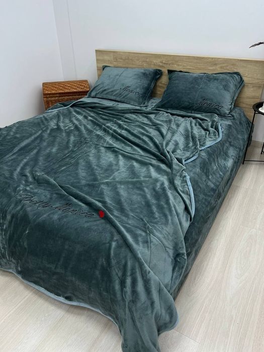 Постіль велюрова Моніка постельное велюр постель теплая Моника