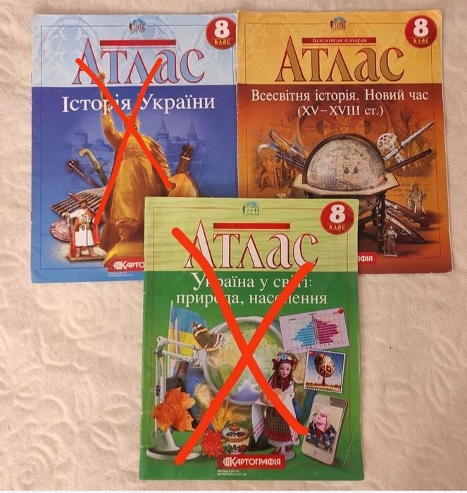 Атласи географія, історія 8-10 класи