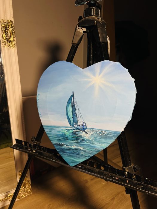 Obraz olejny na płótnie. Serce Morza