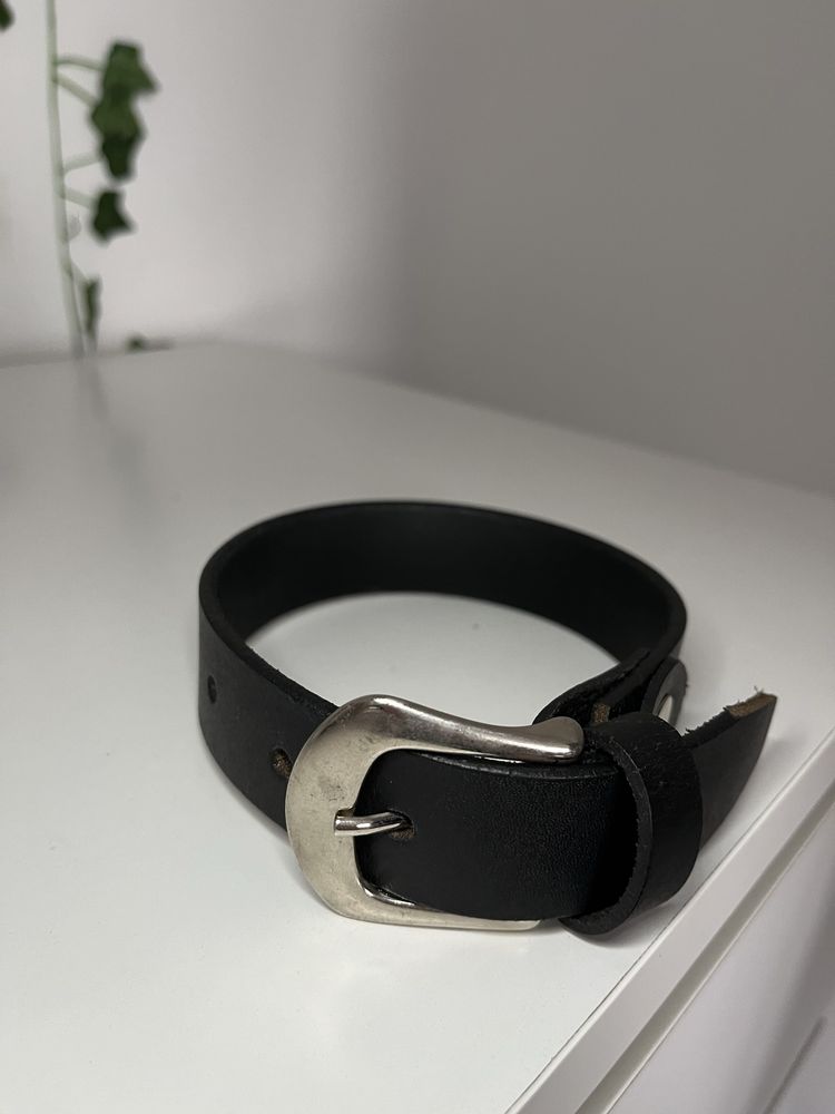 choker obroża skórzany emo ghotic y2k grunge alternative metalic opium
