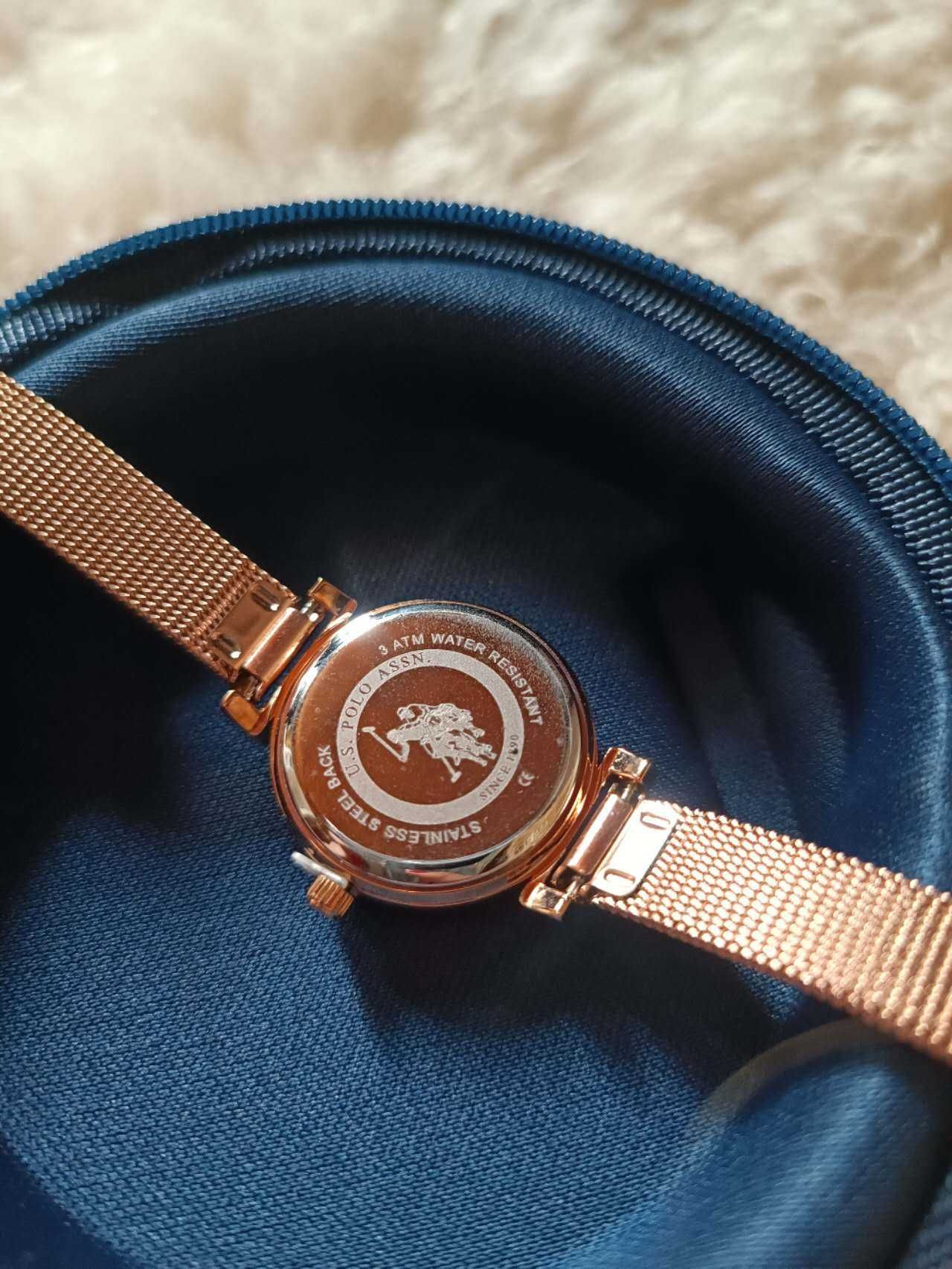 Nowy zegarek U.S. Polo Assn. różowe złoto z metką