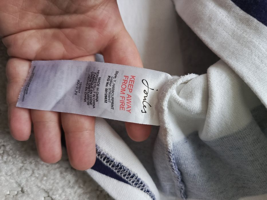 Bluzka Joules w paski z kwiatowym motywem, 100% bawełna, 38 M