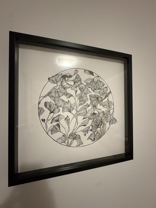 Grafika print milorzab w ramie 52x52 cm