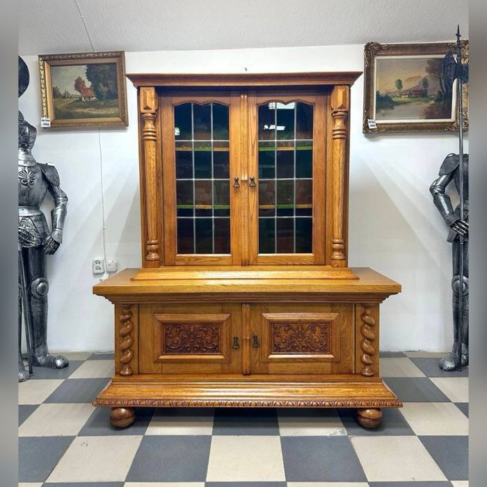 Вітрина сервант Голландія масив дуб витрина дерево 3682