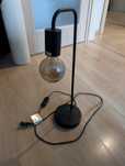 Lampka stojąca nocna E27 Vintage Retro Czarna